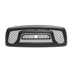 Front Grille For 2002-2005 Dodge Ram 1500 Mesh Grill With Letters Black
