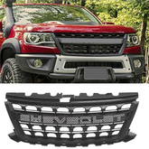 Front Grille For 2016-2018 Chevrolet Colorado Grill Cover With Letters Black