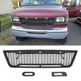 Front Grille For 2003-2007 Ford E150 E250 E350 Grill Cover With Letters Black