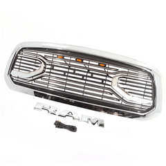 Front Grille For 2002-2005 Dodge Ram 1500 Mesh Honeycomb Grill WIth Letters Chrome