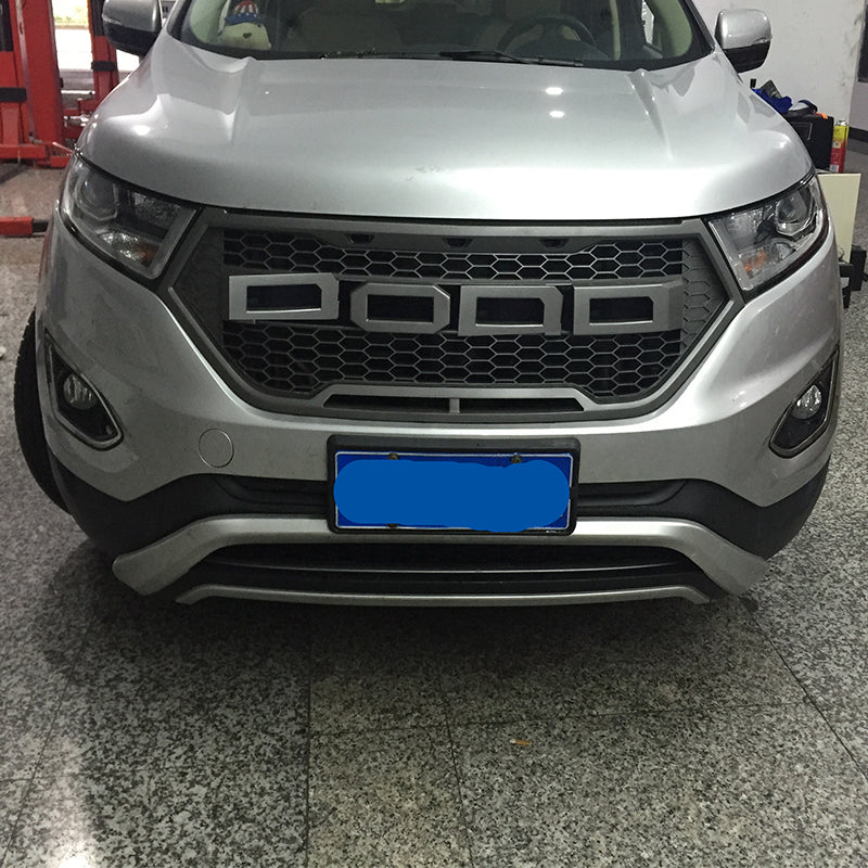 Front Grille For 2015 2016 2017 2018 Ford Edge Mesh Grilles Front Bumper Grill Honeycomb W/3 Lights Black