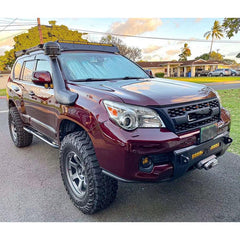 Front Grille For 2010 2011 2012 2013 Lexus GX470 Front Center Mesh Grill Cover With 3 LED Lights Black