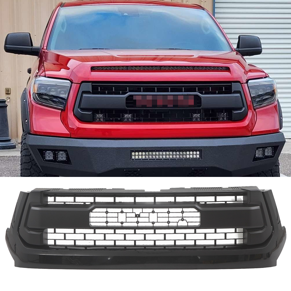 Front Grille For 2014-2019 Toyota Tundra Bumper Grill Cover With Letters Black