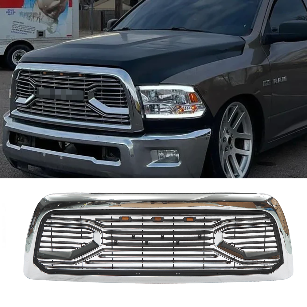 Front Grille For 2010-2019 Dodge Ram 2500 3500 Mesh Grill Big Horn With Letters Chrome