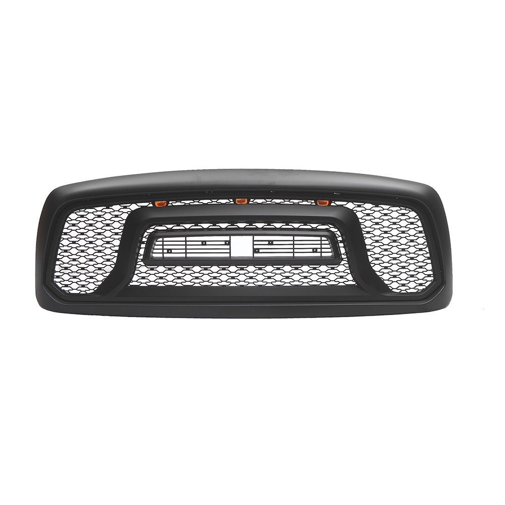 Front Grille For 2002-2005 Dodge Ram 1500 Mesh Grill With Letters Black