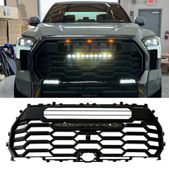 Front Grille For 2022-2023 Toyota Tundra Grill With Letters Black