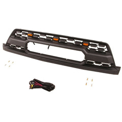 Front Grill For Toyota 4Runner 2002 2003 2004 2005 Mesh Bumper Grille Replacement Grills W/Lights Black