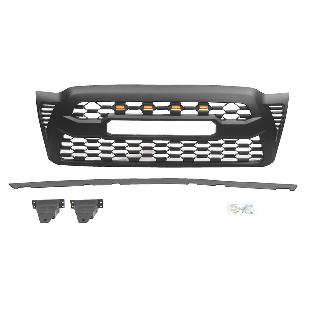 Front Grille For 2005-2011 Toyota Tacoma Grill Cover With Letters Black