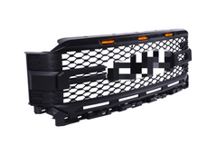 Front Grille for 2021-2022 Ford F150 Raptor Bumper Grills Grill W/4 LED Lights Matte Black