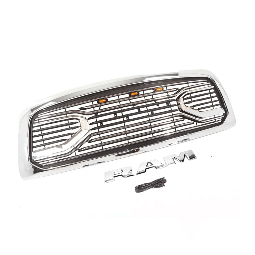 Front Grille For 2010-2019 Dodge Ram 2500 3500 Mesh Grill Big Horn With Letters Chrome