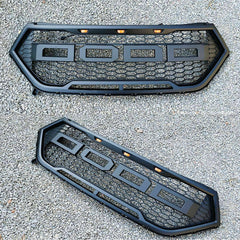 Front Grille For 2015 2016 2017 2018 Ford Edge Mesh Grilles Front Bumper Grill Honeycomb W/3 Lights Black