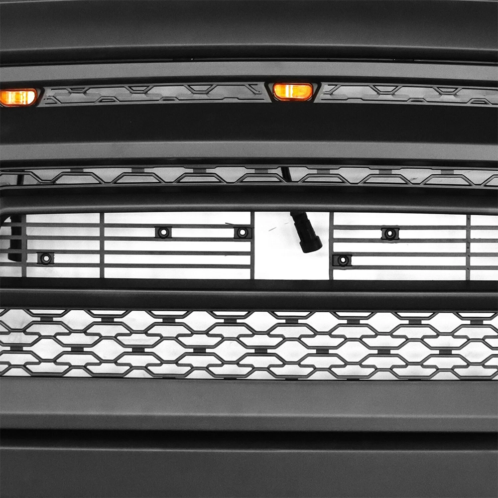 Front Grille For 2002-2005 Dodge Ram 1500 Mesh Grill With Letters Black