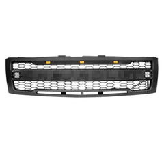 Front Grille For 2007-2013 Chevrolet Silverado 1500 Grill Cover With Letters Black
