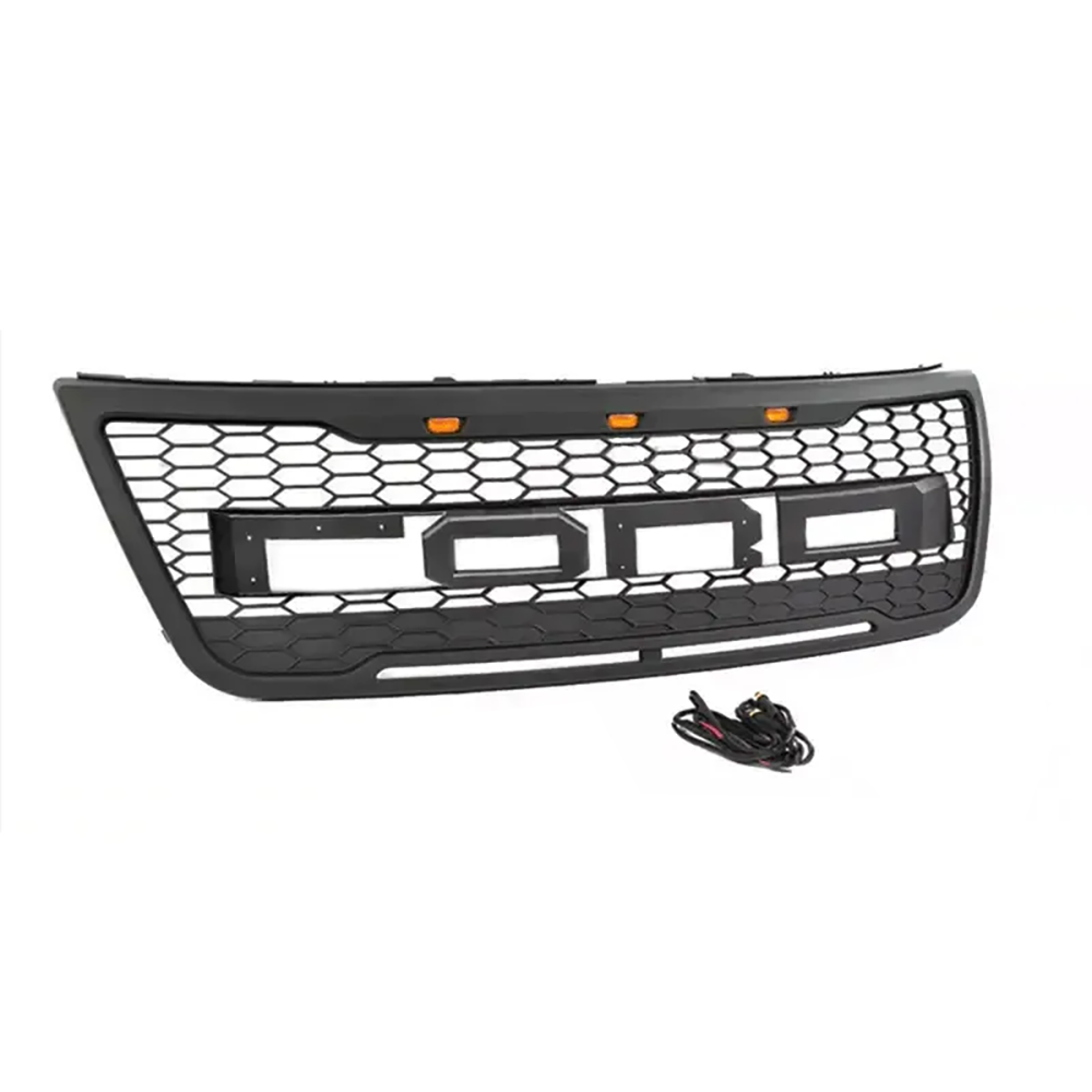 Front Grille For 2011-2015 Ford Explorer Mesh Grill Honeycomb With Letters Black