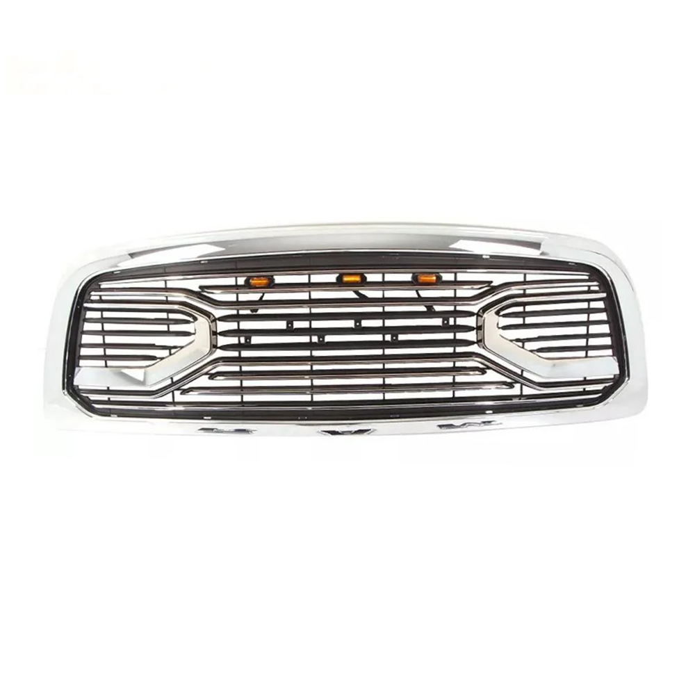 Front Grille For 2002-2005 Dodge Ram 1500 Mesh Honeycomb Grill WIth Letters Chrome