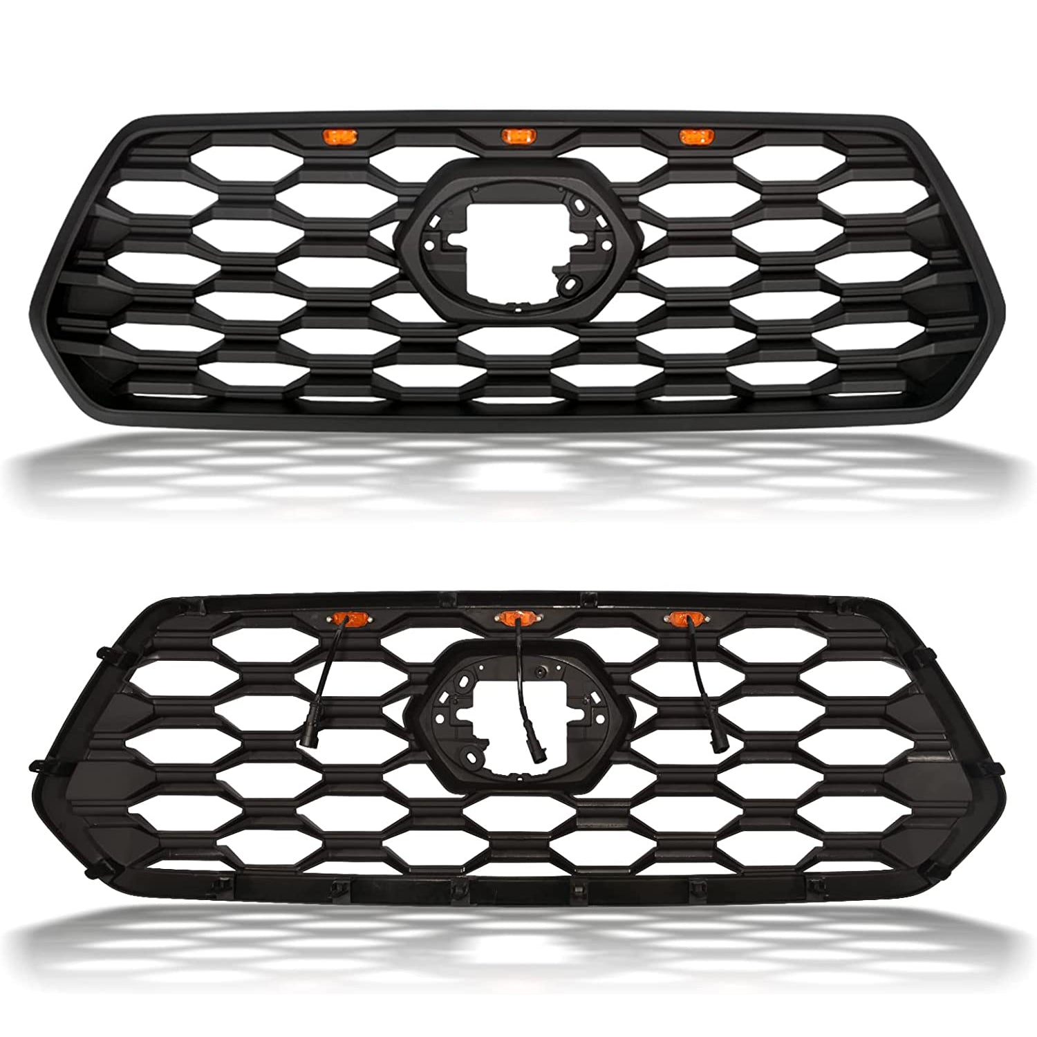 Front Grill For Toyota Tacoma 2016 2017 2018 2019 TRD Pro SR SR5 Front Mesh Bumper Grille W/Lights Black