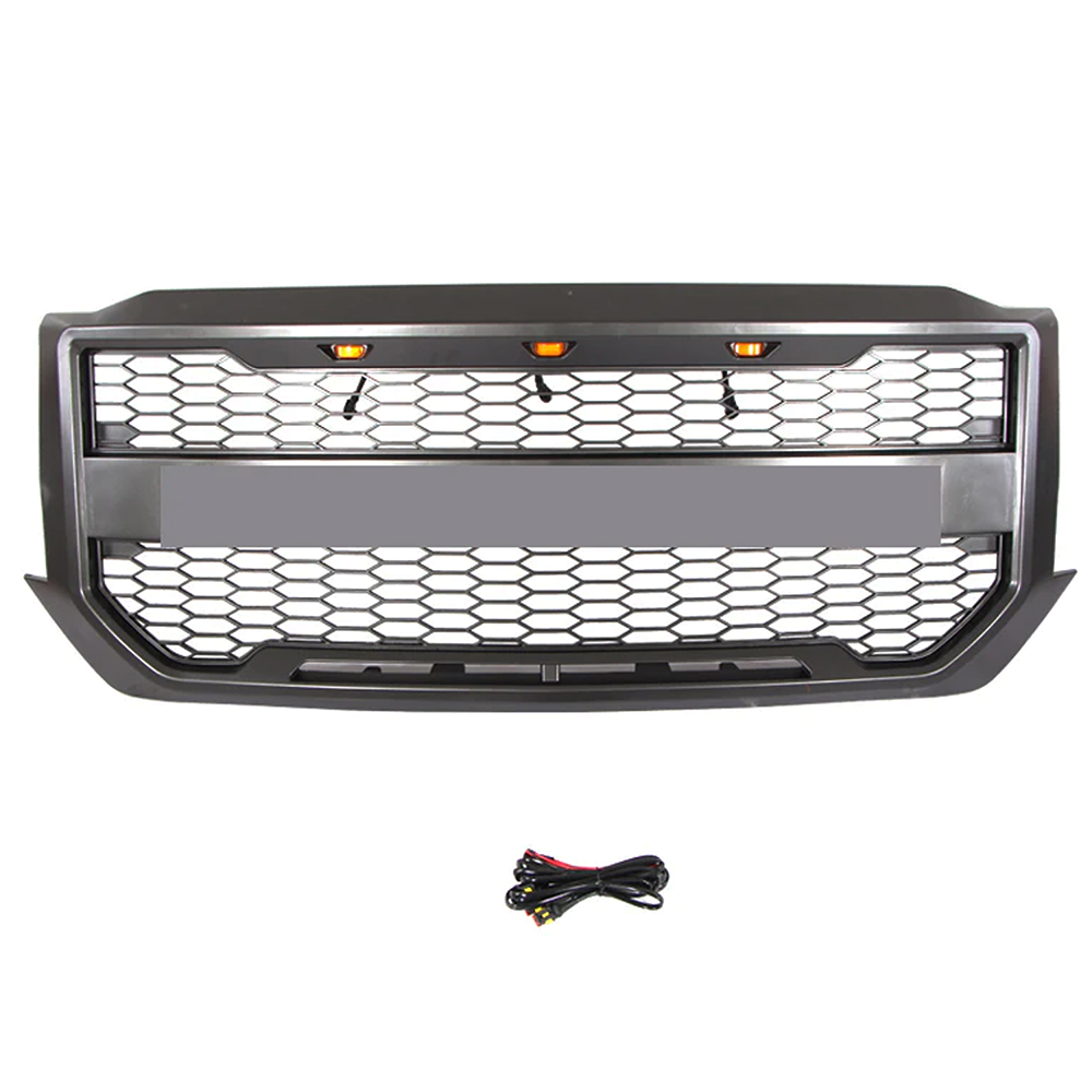Front Grille For 2016-2018 Chevrolet Silverado 1500 Grill Cover With letters Black