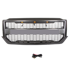 Front Grille For 2016-2018 Chevrolet Silverado 1500 Grill Cover With letters Black