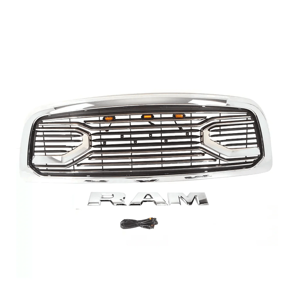 Front Grille For 2010-2019 Dodge Ram 2500 3500 Mesh Grill Big Horn With Letters Chrome