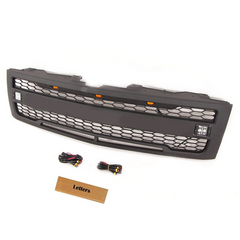 Front Grille For 2007-2013 Chevrolet Silverado 1500 Grill Cover With Letters Black