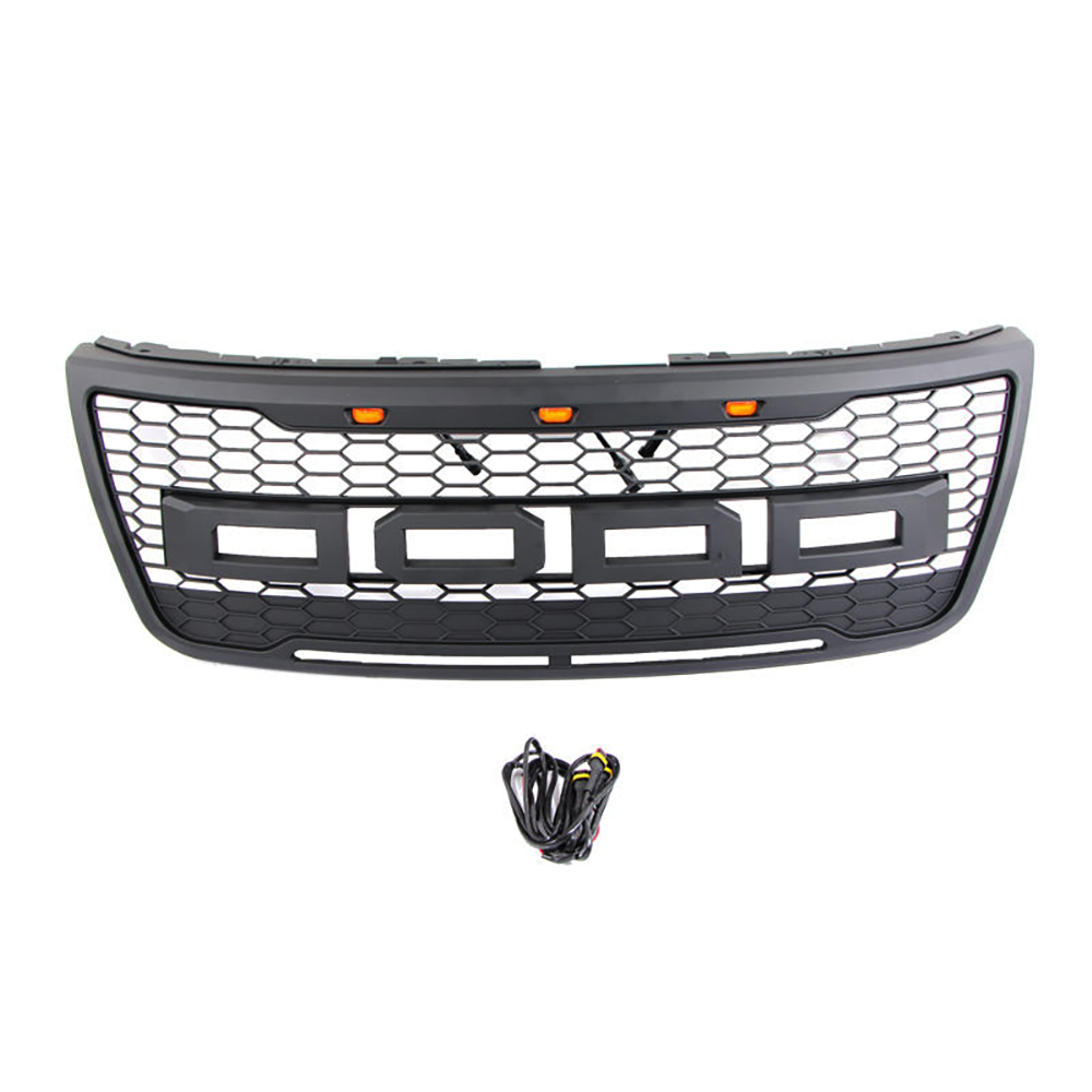 Front Grille For 2011-2015 Ford Explorer Mesh Grill Honeycomb With Letters Black