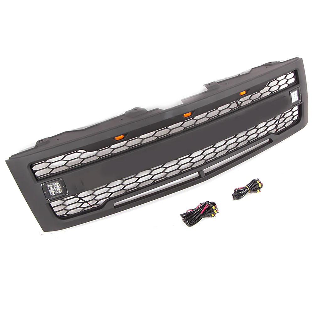Front Grille For 2007-2013 Chevrolet Silverado 1500 Grill Cover With Letters Black