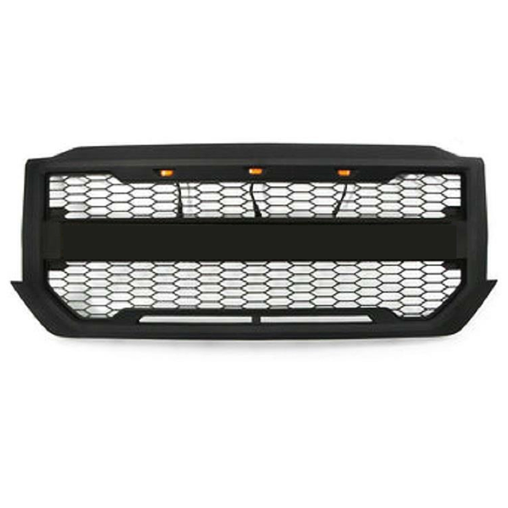 Front Grille For 2016-2018 Chevrolet Silverado 1500 Grill Cover With letters Black