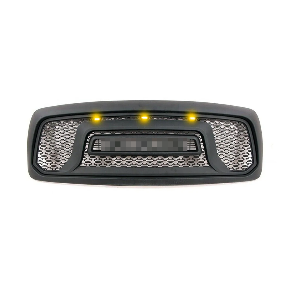 Front Grille For 2002-2005 Dodge Ram 1500 Mesh Grill With Letters Black