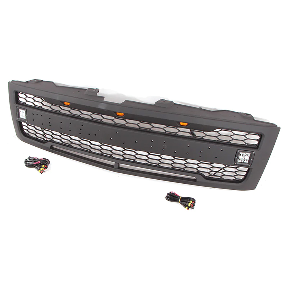 Front Grille For 2007-2013 Chevrolet Silverado 1500 Grill Cover With Letters Black