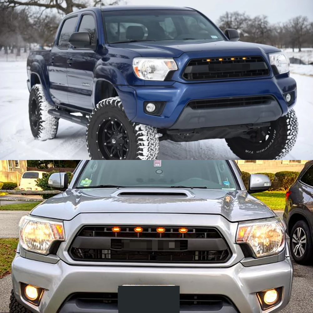 Front Grille For 2012-2015 Toyota Tacoma Grill Cover With Letters Black