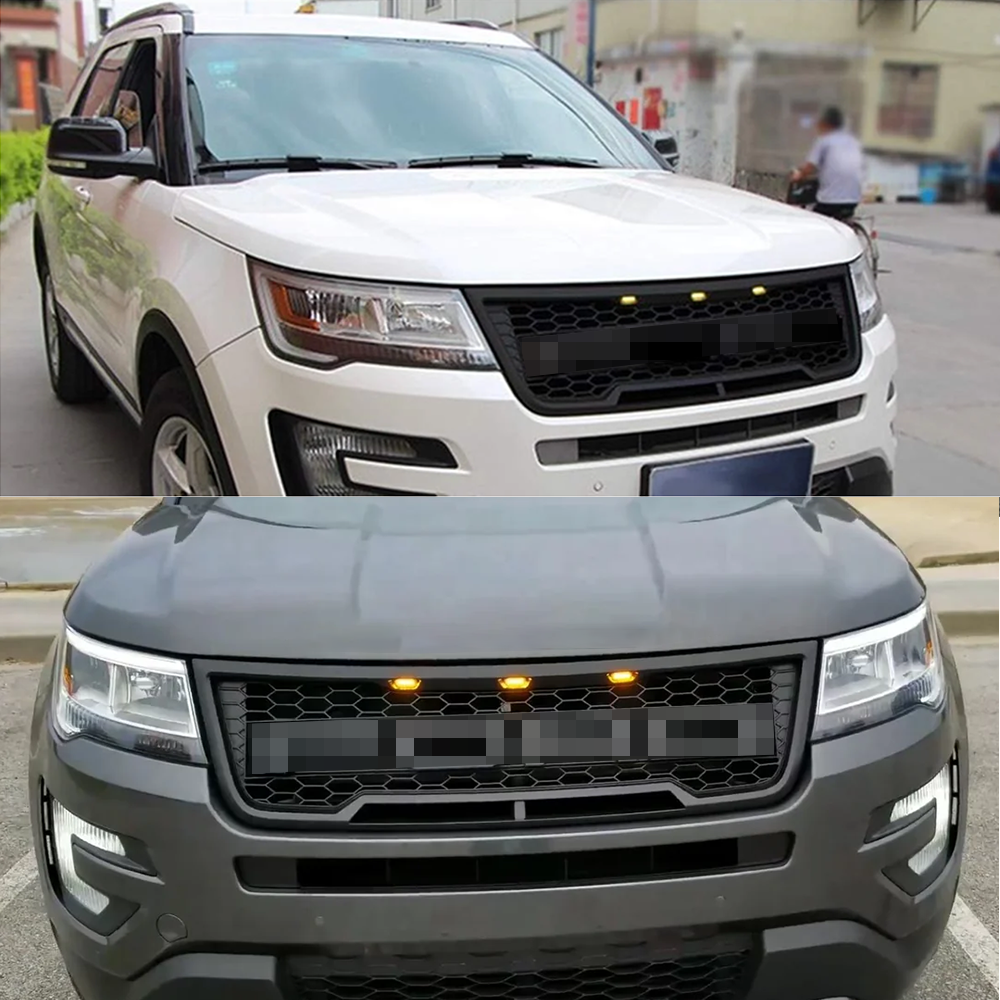 Front Grille For 2016 2017 2018 Ford Explorer Mesh Grill With Letters Black