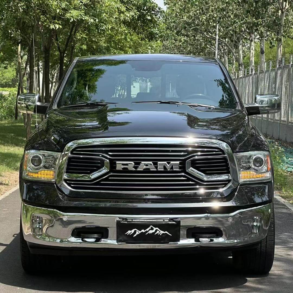 Front Grille For 2014-2018 Dodge Ram 1500 Mesh Grill Big Horn With Letters Chrome