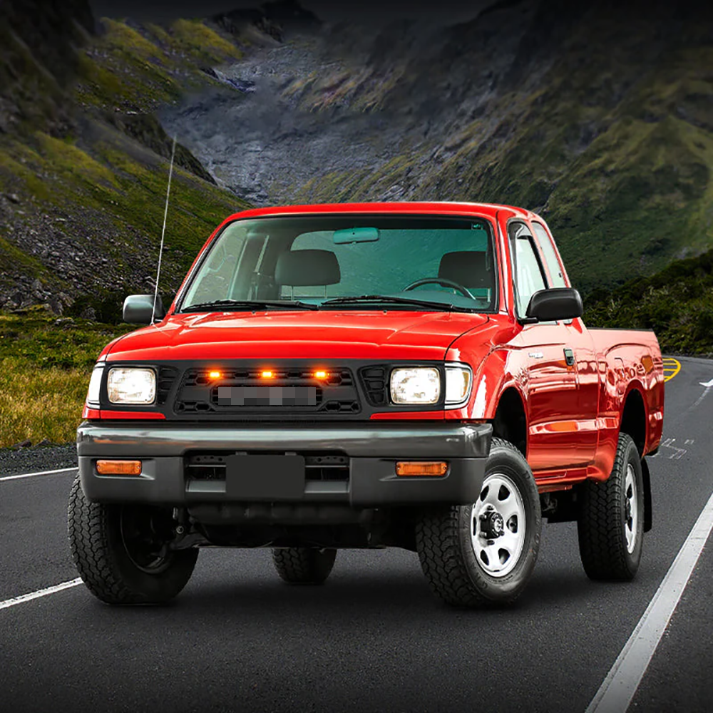 Front Grille For 1995-1997 Toyota Tacoma TRD Grill Cover With Letters Black