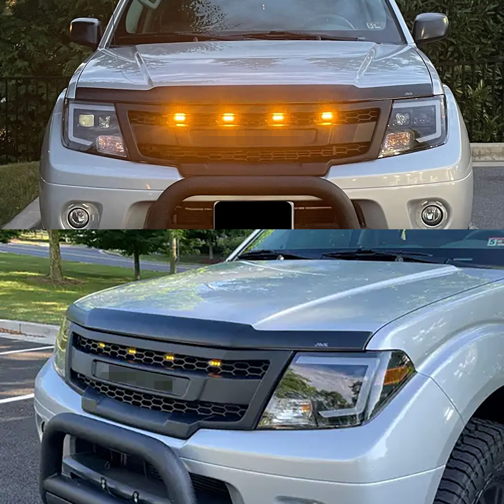 Front Grille For 2009-2021 Nissan Frontier Grill Cover With Letters Black