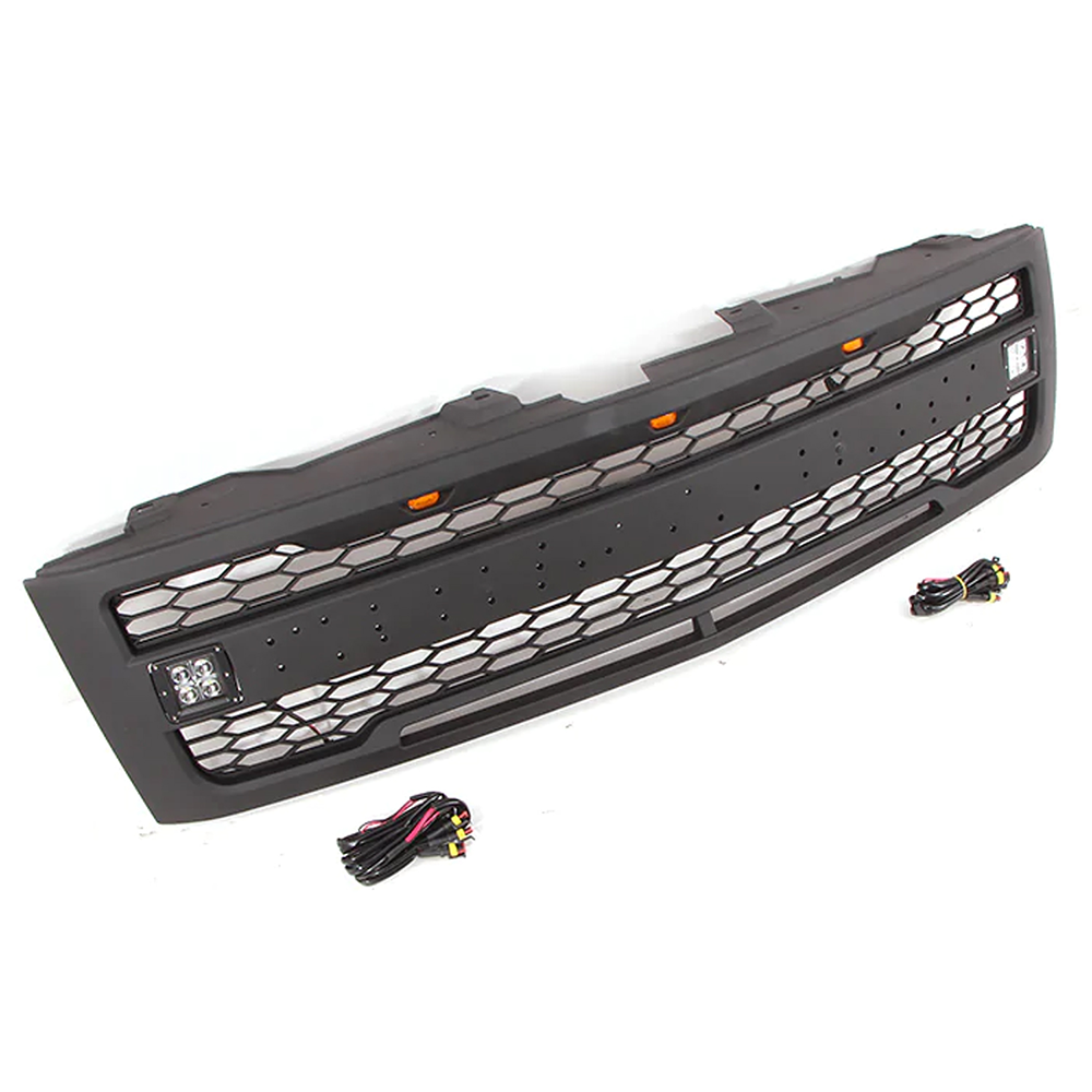 Front Grille For 2007-2013 Chevrolet Silverado 1500 Grill Cover With Letters Black