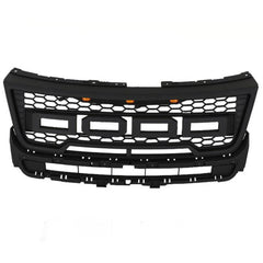 Front Grille For 2016 2017 2018 Ford Explorer Mesh Bumper Grilles Grills Cover W/3 lights Black