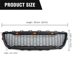 Front Grille For 1999 2000 2001 2002 2003 Ford F150 Front Bumper Grilles Raptor Style Grill W/Lights Black