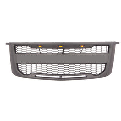 Front Grille for 2015-2019 Chevrolet Suburban Raptor Style Bumper Grills Grill Cover W/3 LED Light Black