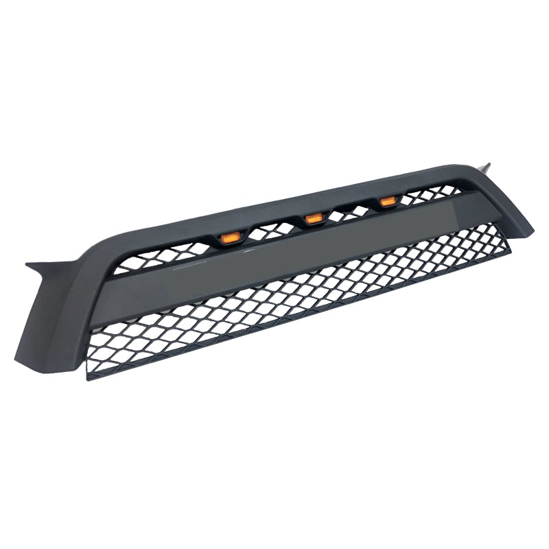 Front Grille For 2012-2015 Toyota 4Runner Bumper Grill Grills Cover W/3 LED Light Black