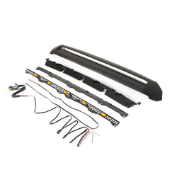 Front Upper Grille For 2014-2019 Toyota Tundra Bumper Grills Grill Cover W/5 LED Light Black