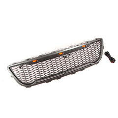 Front Grille For 1999-2003 Ford F150 Bumper Grills Grill Cover W/3 LED Light Black