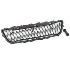 Front Grille For 1999-2003 Ford F150 Bumper Grills Grill Cover W/3 LED Light Black