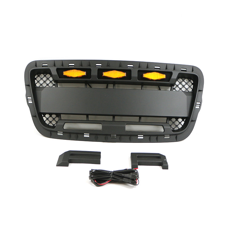 Front Grille For 2001 2002 2003 Ford Ranger Raptor Style Grilles Bumper Grills With Letters & Lights Black