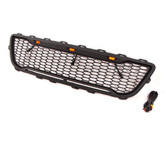 Front Grille For 1999-2003 Ford F150 Bumper Grills Grill Cover W/3 LED Light Black