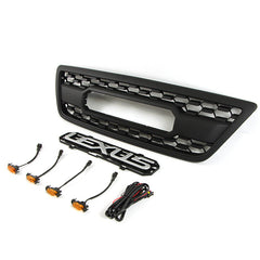 Front Grille For 1998 1999 2000 2001 2002 Lexus LX570 Front Center Mesh Grill Cover With 4 LED Lights Black