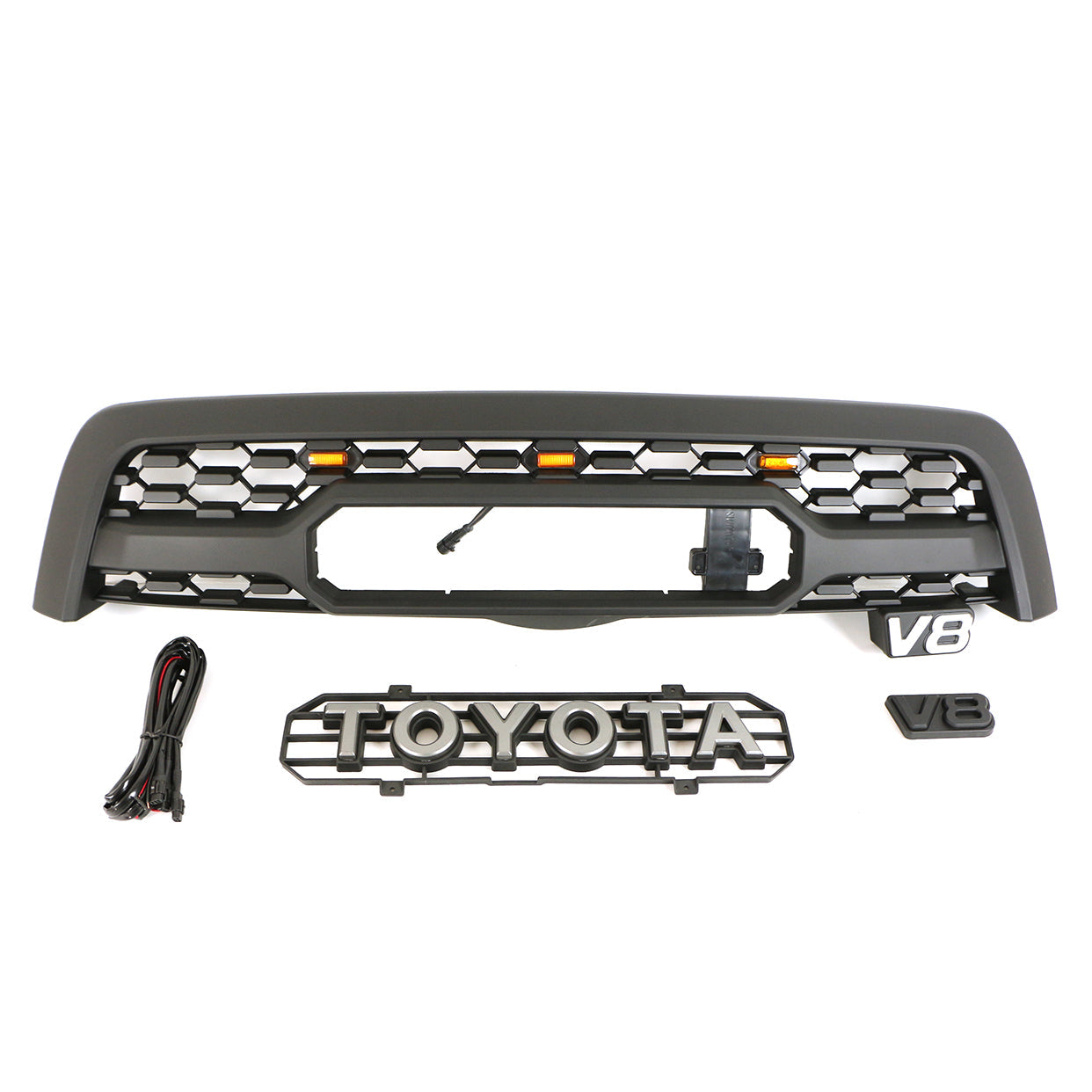 Front Grille For 2005-2009 Toyota Sequoia Bumper Grills Grill Cover Black