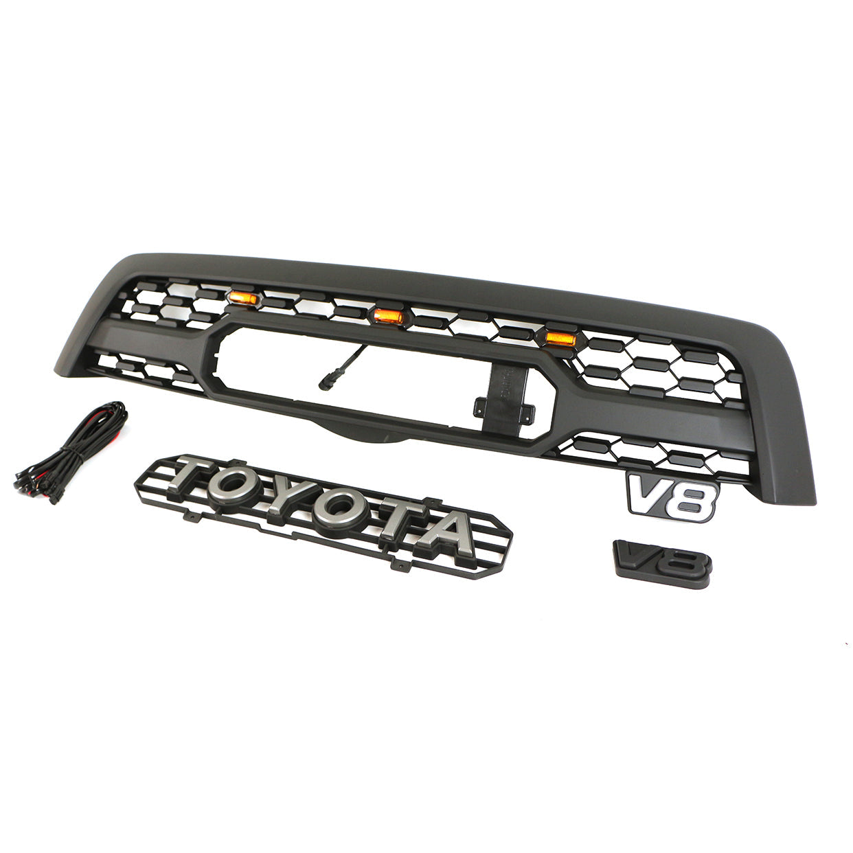 Front Grille For 2005-2009 Toyota Sequoia Bumper Grills Grill Cover Black