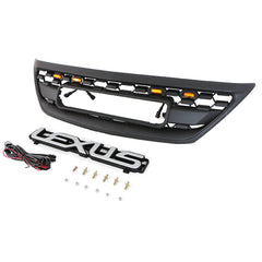 For 1999 2000 2001 2002 2003 Lexus RX270 300 330 350 400 450 Front Grille Front Center Mesh Grille Grill Cover With 4 LED Lights Black