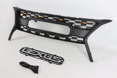 For 2013 2014 2015 2016 Lexus RX270 300 330 350 400 450 Front Grille Front Center Mesh Grille Grill Cover Replacement With 4 LED Lights Black