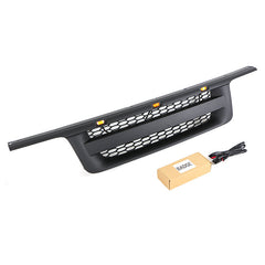 Front Grille For 1995 1996 1997 Ford Ranger Bumper Grills Grill Cover W/3 LED Light Black